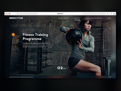 Crossfit Club blur crossfit dark design fitness gym homepage minimal training ui ux