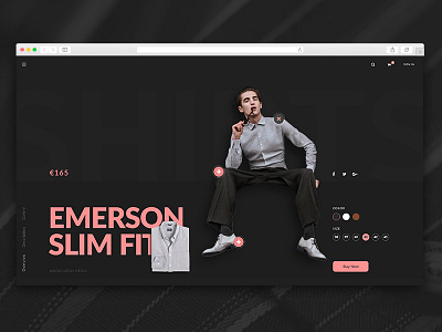 Fashion Product Page (Concept) buy dark design ecommerce eshop product shopping ui ux