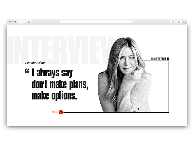 Interview aniston clear design interview jennifer magazine minimal news section ui ux whitespace