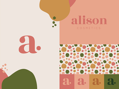 Alison Cosmetics Branding branding cosmetics design feminine logo logo logocore typography