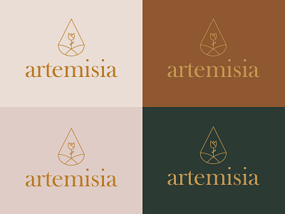 Artemisia - Contemporary Flower Shop branding design flat florist logo flower flower logo icon logo vector