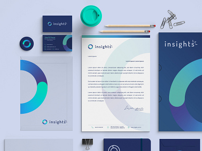 insights | visual identity branding design flat logo minimal vector