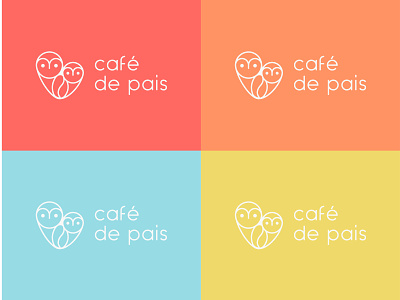 café de pais | visual identity branding café coffee coruja design ecommerce flat infantil kids logo minimal owl retail vector