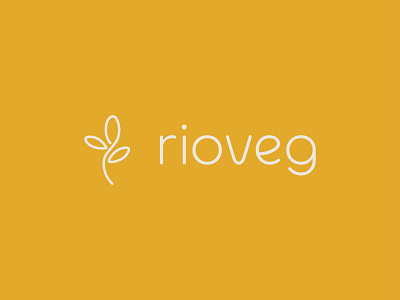rioveg | visual identity branding design eco flat folha leaf logo minimal typography vector