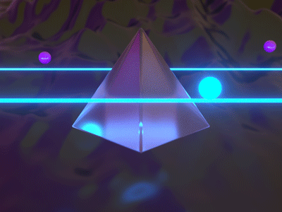 Triangle led 3d c4d loop motion graphics triangle