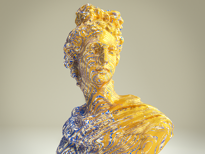 Bust series - Apollo 3d bust c4d cinema4d daily gold motion graphics