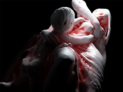 Mother and son Unknown - Bust series 3d blood bust c4d cinema4d daily motion graphics