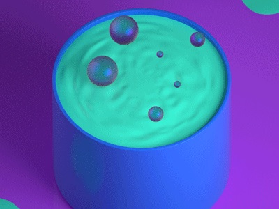 Hot bubbles 3d blue c4d cinema4d daily motion graphics time
