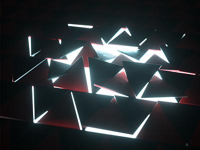 Triangles Lights 3d c4d cinema4d daily motion graphics purple triangles