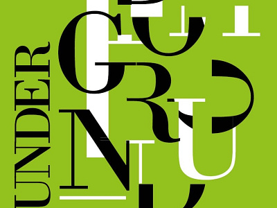 Underground design graphic design typography
