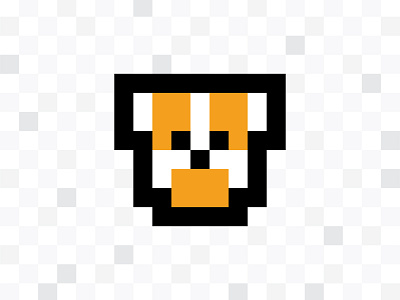 Pixel Pup dog logo pixels