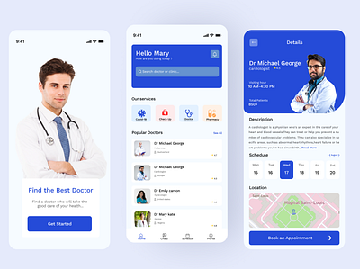 Health care - Mobile App app design design doctor app healthcare healthcare app medical app mobile app mobile design mobile ui ui ux