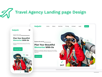 Responsive Travel agency landing page design
