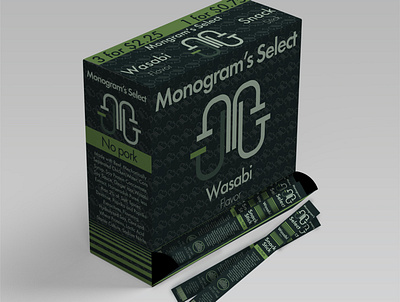 Monogram's Select Snack stick PDQ Design adobe branding graphic design illustrator jerky packaging packaging design photoshop print printing snack