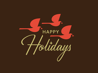 Happy Holidays! animal branding cardinal christmas christmas card holiday holiday card illustration logo new year thpography