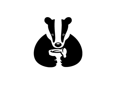 Badger with yogurt badger logo yogurt