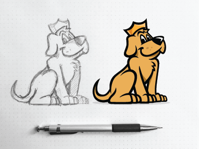 Dog Logo Process character design dog logo process