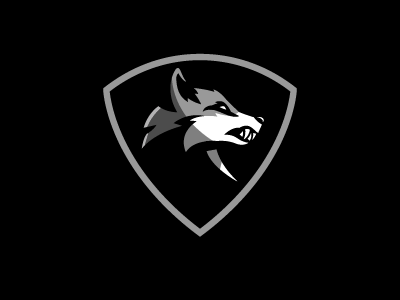 Wolf animal design logo shield stark symbol wild wolf