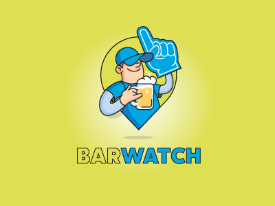 BarWatch Logo app bar beer fan map sports sportsfan