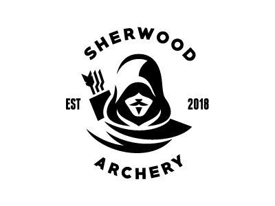 Robin Hood archery arrow black bold bw design hood logo retro robin robinhood sherwood
