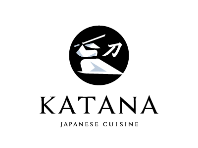 Katana Logo design katana logo negativespace samurai