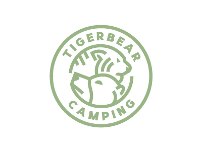 TigerBear logo bear camping logo tiger
