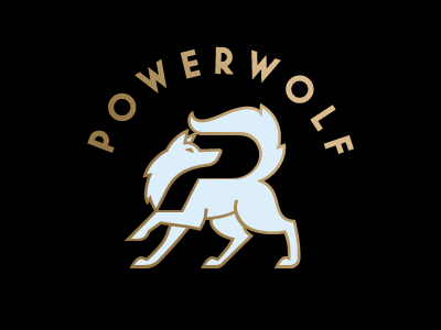 Powerwolf Logo coaching fitness p letter wolf