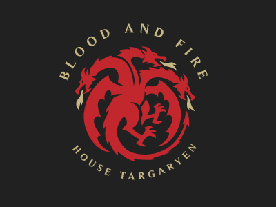 Targaryen Sigil Redesign animal dragon dragons game of thrones gameofthrones got logo logo designs logodesign sigil symbol targaryen vector