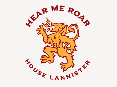 Lannister Sigil Redesign branding design game of thrones got illustration lannister lion lion logo logo mascot symbol vector