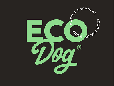 EcoDog Wordmark branding design icon logo mark symbol typography vector word wordmark