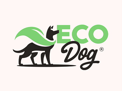 Eco Dog animal branding character dog dog logo dogs illustration logo mark mascot symbol typography