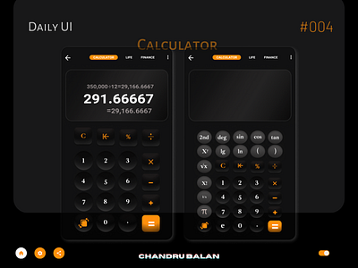 Daily UI, #004 - Calculator 004 application branding calculator challenge dailyui design designer dribble motion graphics ui user experience user interface ux uxui web web design