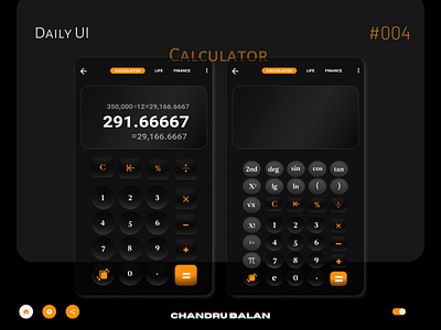 Daily UI, #004 - Calculator