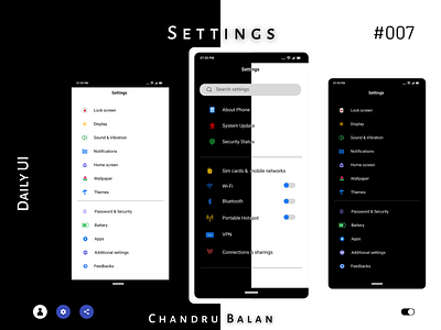 Daily UI, #007 - Settings 007 application branding challenges dailyui design designer dribble graphic design logo model settings ui ui screen user experience user interface ux ux ui web