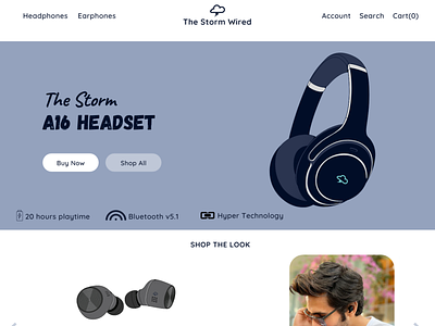 Product Website dribble e-commerce electronic headphones headset landing page music product product design product website web design web page website