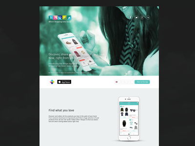 Shopa iOS App | Product Landing Page app design digital e commerce ios iphone landing page mobile product shopa ui ux