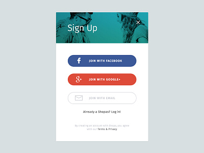 Social Signup / Login UI | Shopa design digital e commerce login product responsive shopa signup ui ux web