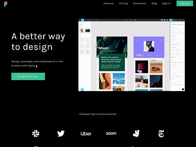 Figma landing page design