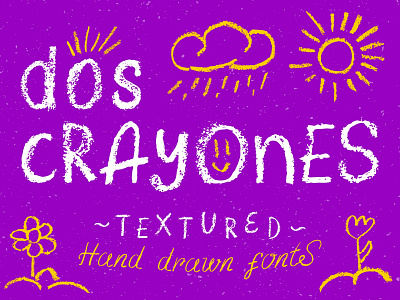 Dos Crayones 2 textured fonts branding brush crayon crayones design fat hamster font illustration texture typeface