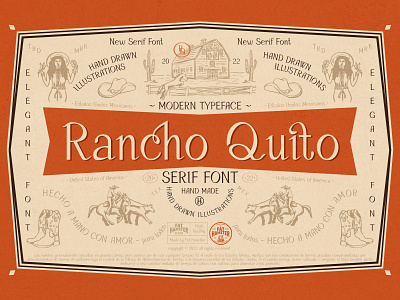 Rancho Quito elegant serif font cowboy font display font elegant font font modern font serif serif font typeface