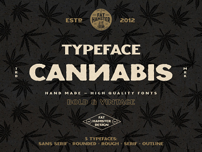 CANNABIS vintage font