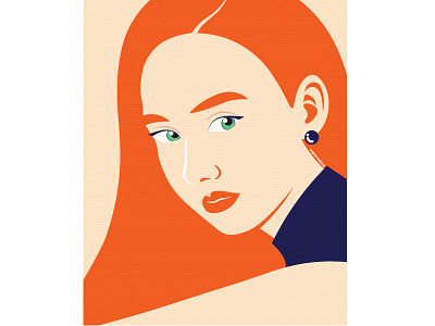 A girl potrait design graphic design illustration vector