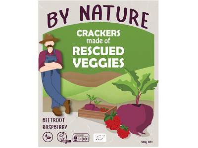 By Nature Crackers branding design graphic design illustration vector