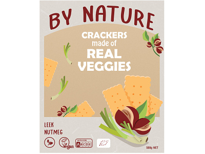 By Nature Crackers branding design graphic design illustration vector