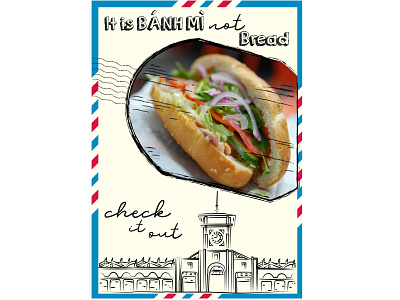 Bánh mì - Vietnamese Street food design graphic design illustration vector