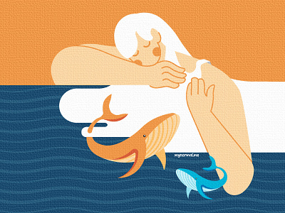 Ocean girl design graphic design illustration vector