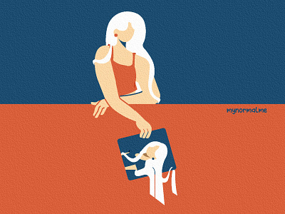 A girl and Another of her design graphic design illustration vector