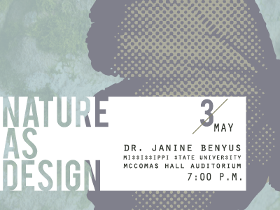 Nature as Design Lecture Poster bitmap event lecture nature poster poster design