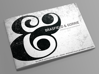 Brasfield & Gorrie Student Design Competition Booklet ampersand and book booklrt brasfield gorrie caad indesign mississippi state msu print text texture