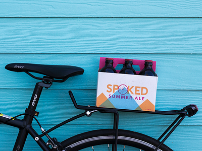 Spoked Summer Ale beer beer packaging bike bike beer brewery colorado mountains overprint packaging